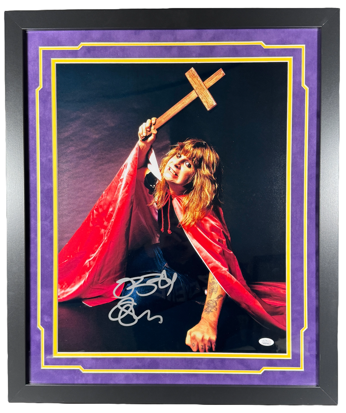 Ozzy Osbourne Signed 16x20 Photo Black Sabbath Custom Framed Autographed JSA COA