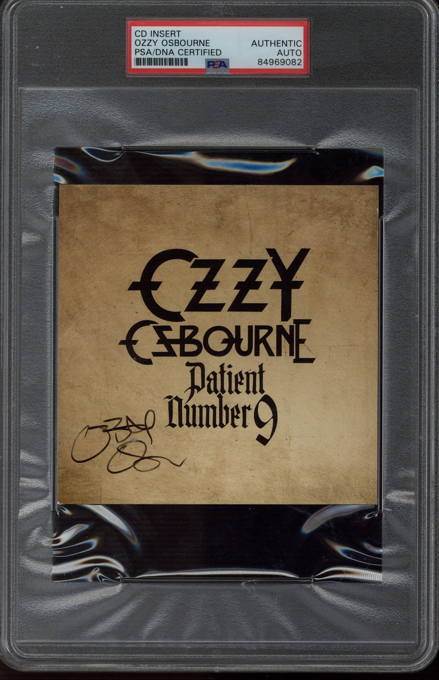 Ozzy Osbourne Signed Patient Number 9 Slabbed PSA/DNA COA