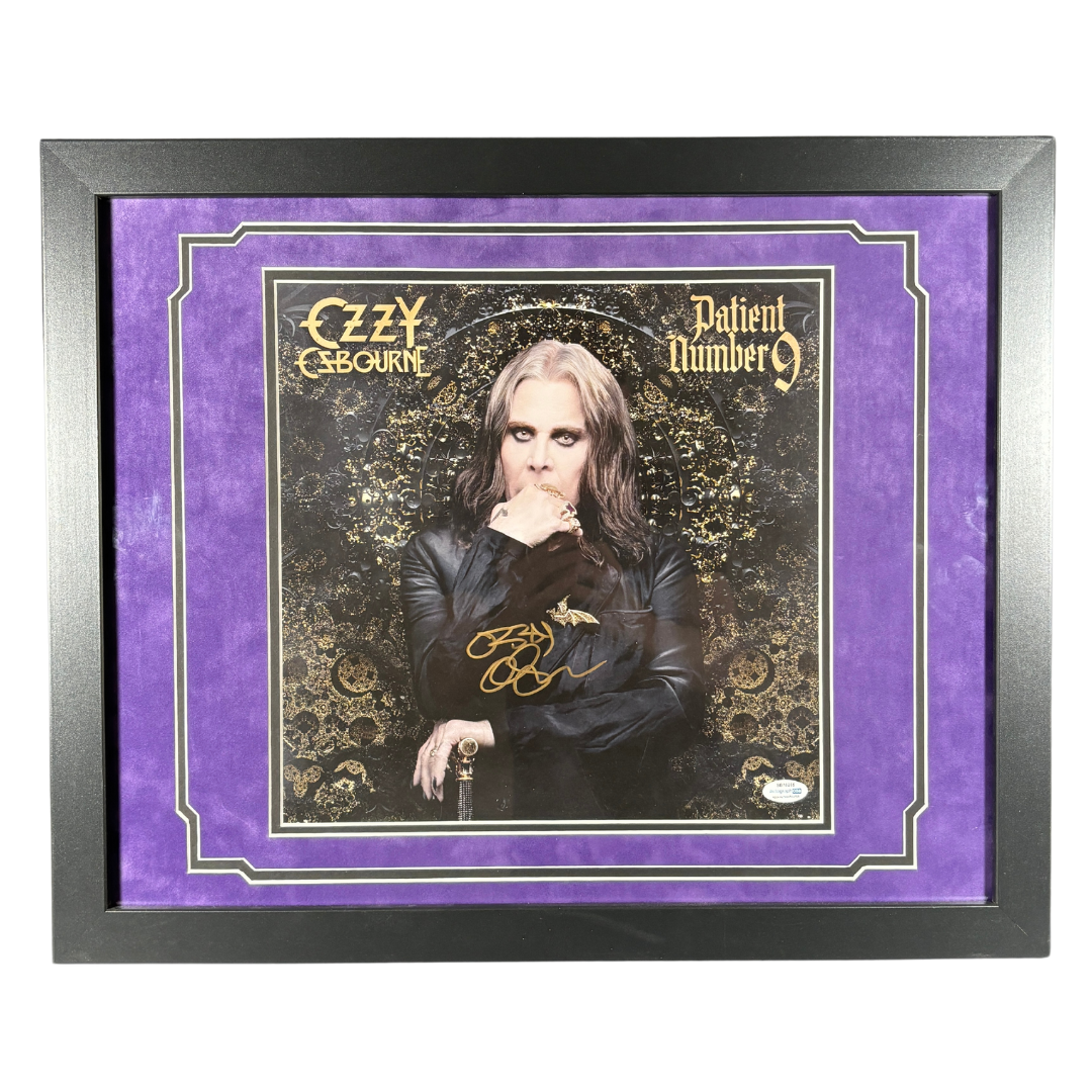 Ozzy Osbourne Signed Vinyl Cover Autographed Custom Framed JSA COA