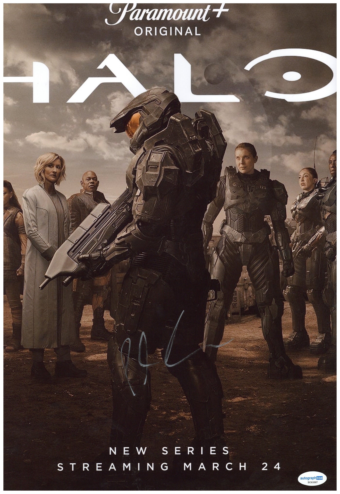 Pablo Schreiber Signed 11x17 Photo Halo Master Chief Autographed AutographCOA