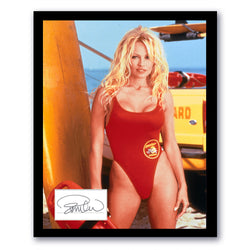 Image of Pamela Anderson Signed Cut 11x14 Baywatch CJ Parker Autographed ACOA #2