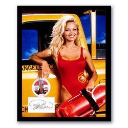 Image of Pamela Anderson Signed Cut 11x14 Baywatch CJ Parker Autographed ACOA #3