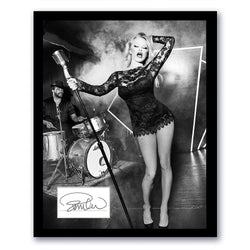 Image of Pamela Anderson Signed Cut 11x14 Custom Framed Broadway Autographed ACOA
