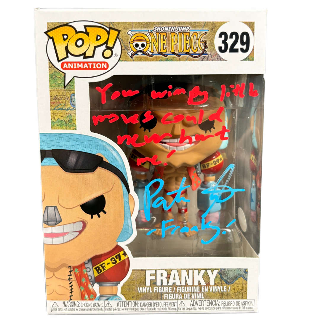 Patrick Seitz Signed Funko POP One Piece Anime Franky Autographed JSA COA #6