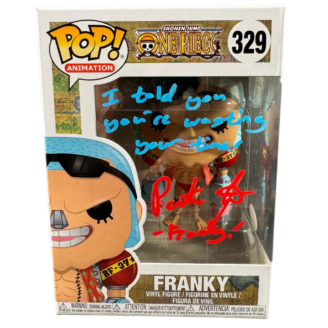 Patrick Seitz Signed Funko POP One Piece Anime Franky Autographed JSA COA #7