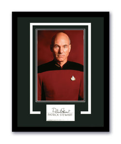 Image of Patrick Stewart Signed Cut 11x14 Framed Star Trek Autographed Authentic JSA COA
