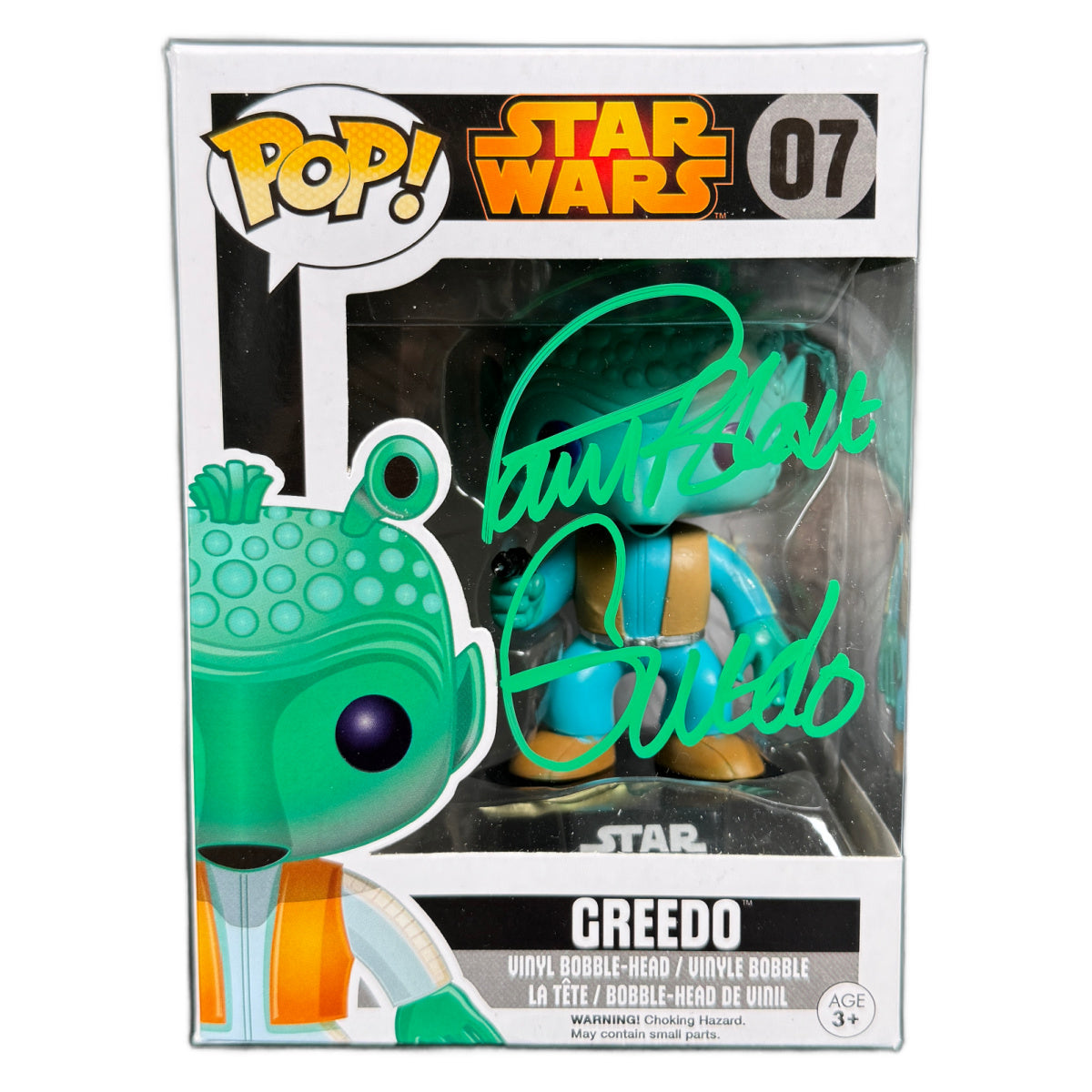 Paul Blake Signed Funko POP Star Wars Greedo Autographed BAS COA