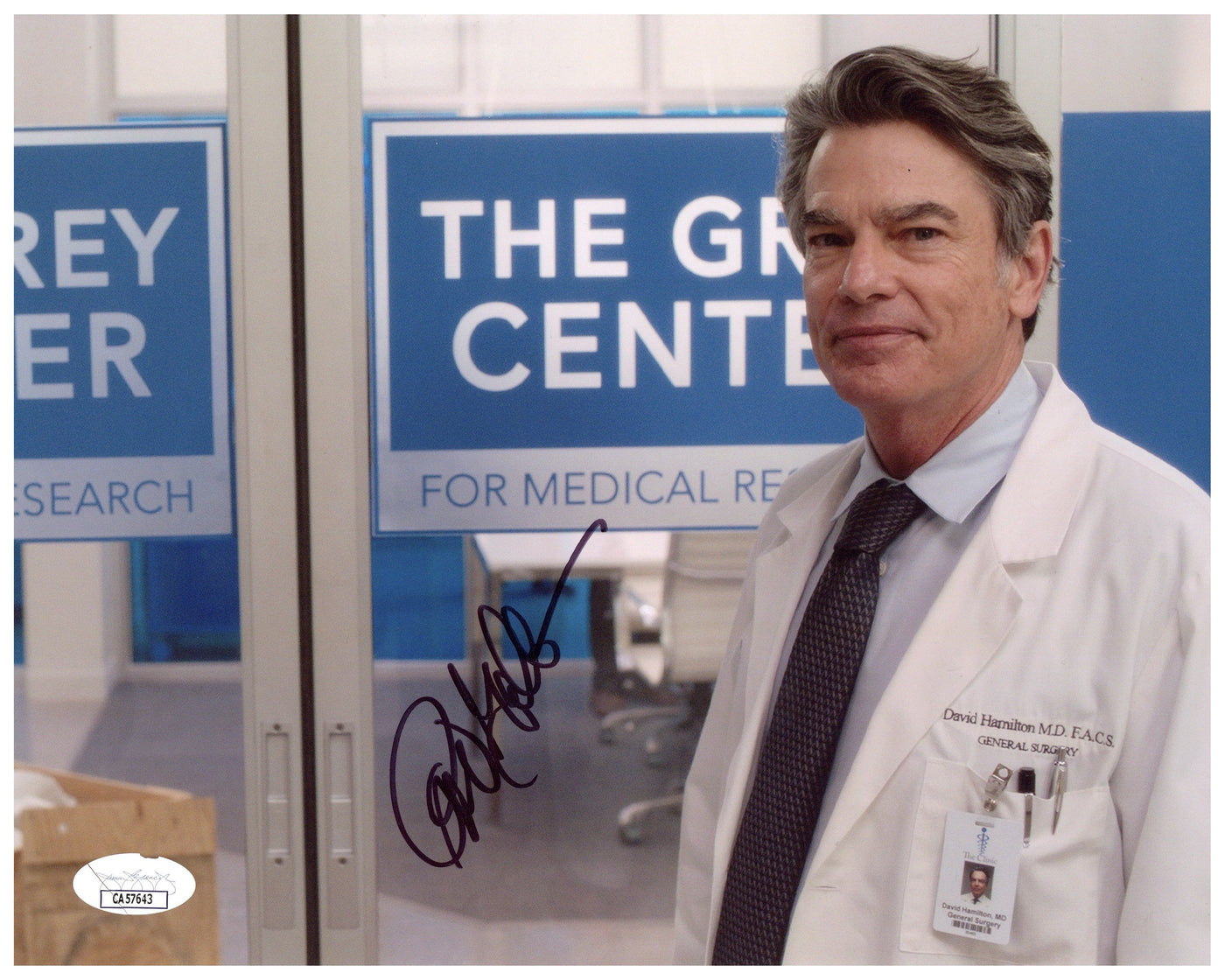 Peter Gallagher Signed 8x10 Photo Grey's Anatomy Dr. Hamilton Autographed JSA COA