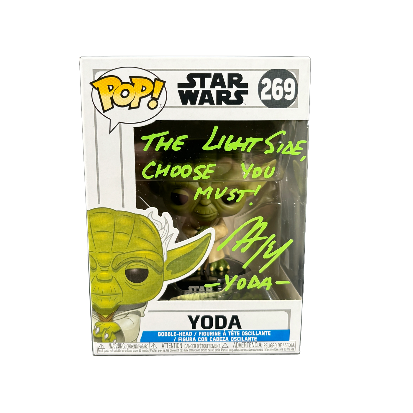Peter Kelamis Signed Funko Pop Star Wars Yoda Autographed BAS COA
