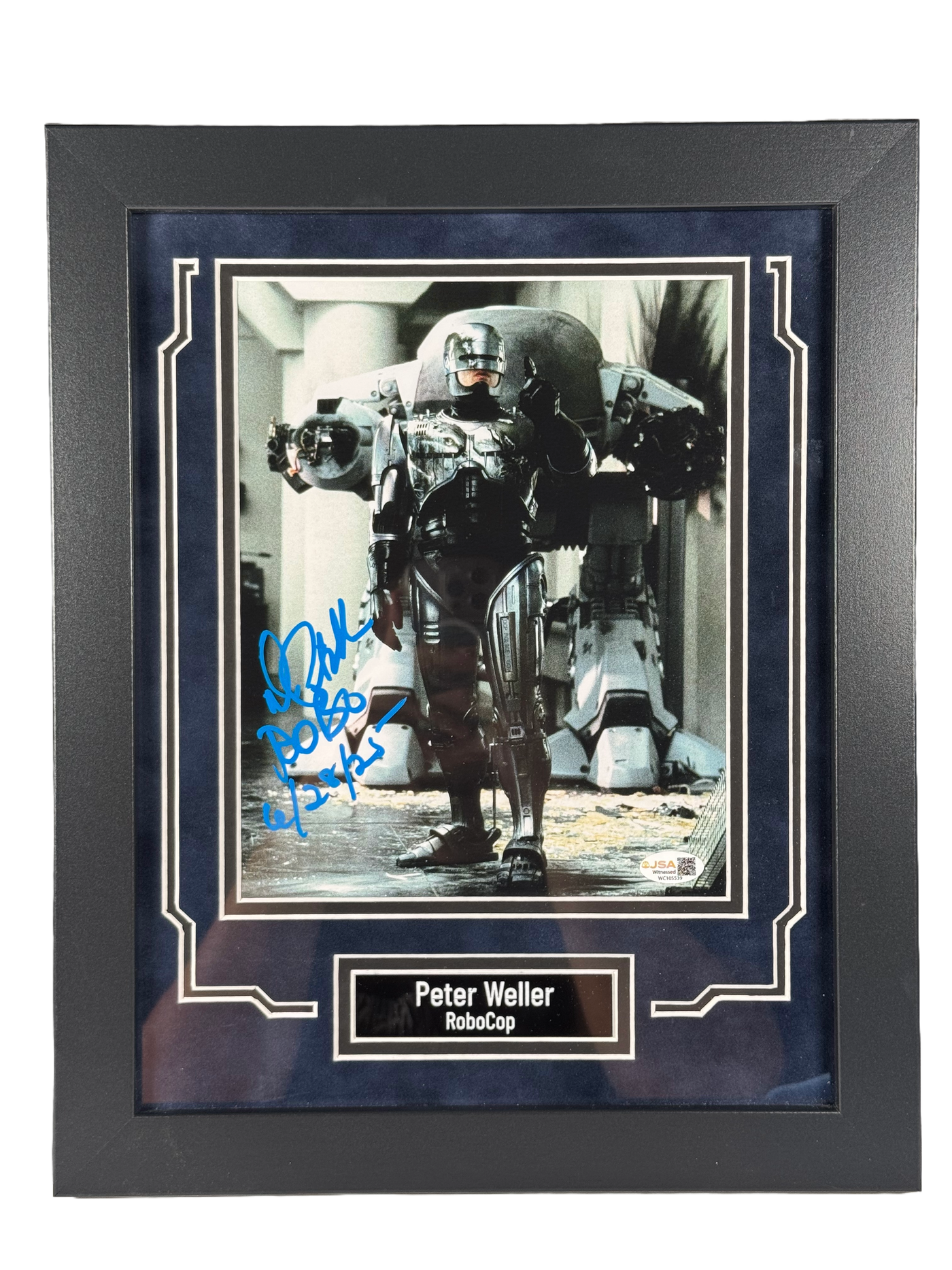Peter Weller Signed Custom Framed 8x10 Photo Robocop Autographed JSA COA