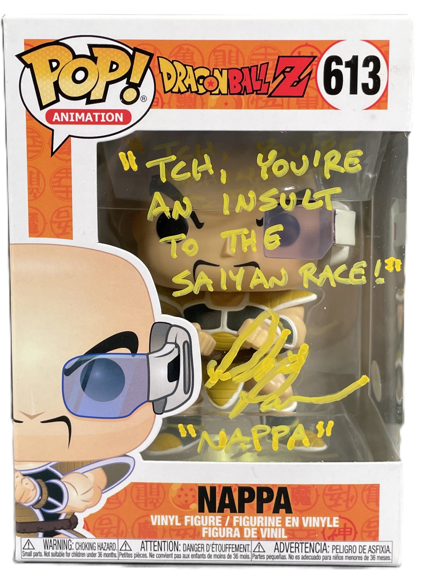 Phil Parsons Signed Funko POP Dragon Ball Z Nappa Autographed JSA COA