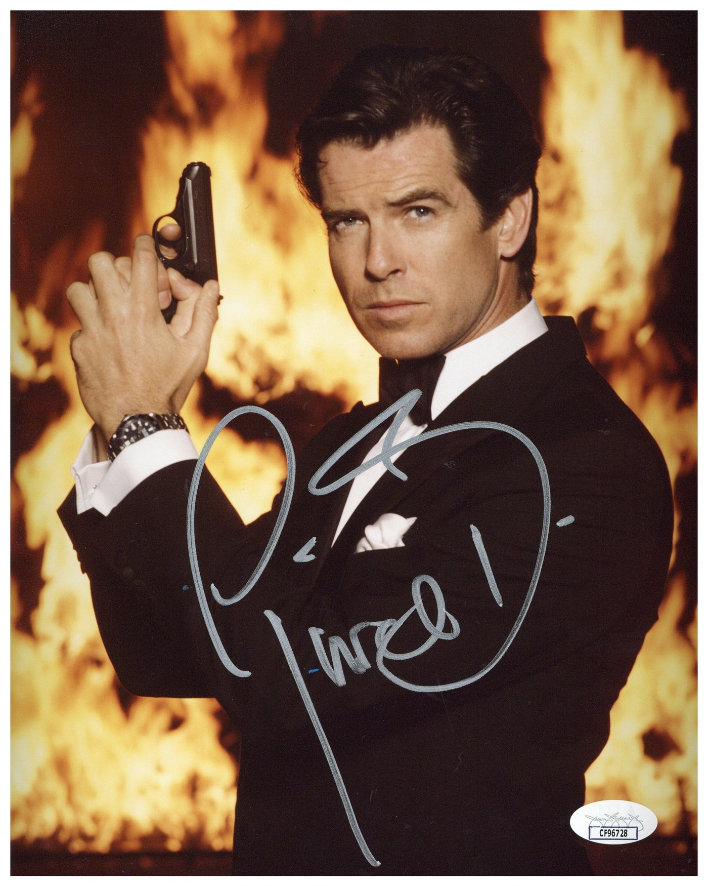 Pierce Brosnan Signed 8x10 Photo Die Another Day 007 Autographed JSA COA 7