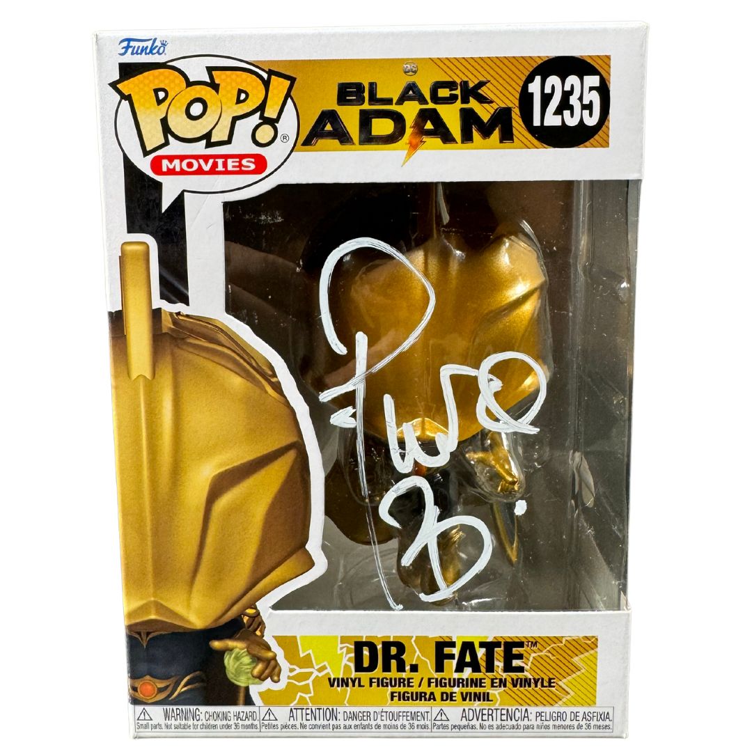 Pierce Brosnan Signed Funko POP Black Adam Dr. Fate Autographed AutographCOA