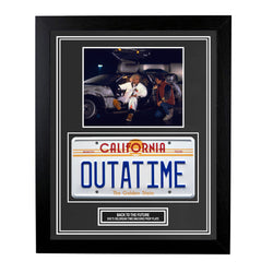 Image of Back to the Future Movie Prop Custom Frame DeLorean License Plate Display