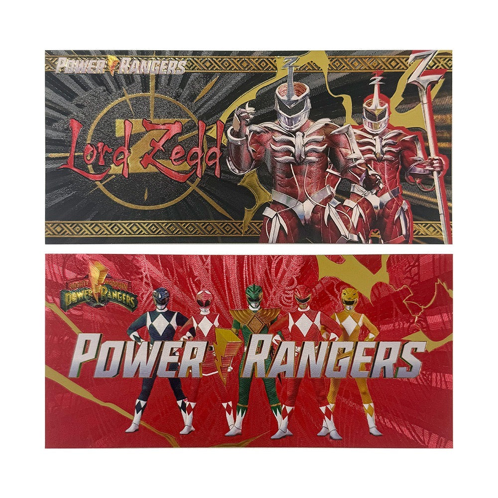 Power Rangers Prop Bank Notes Zobie Exclusive