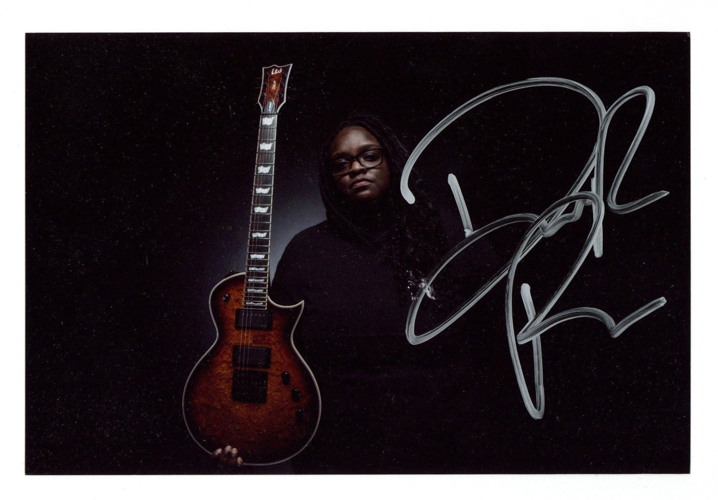Diamond Rowe Signed 4x6 Photo Lead Guitarist Tetrarch Zobie COA