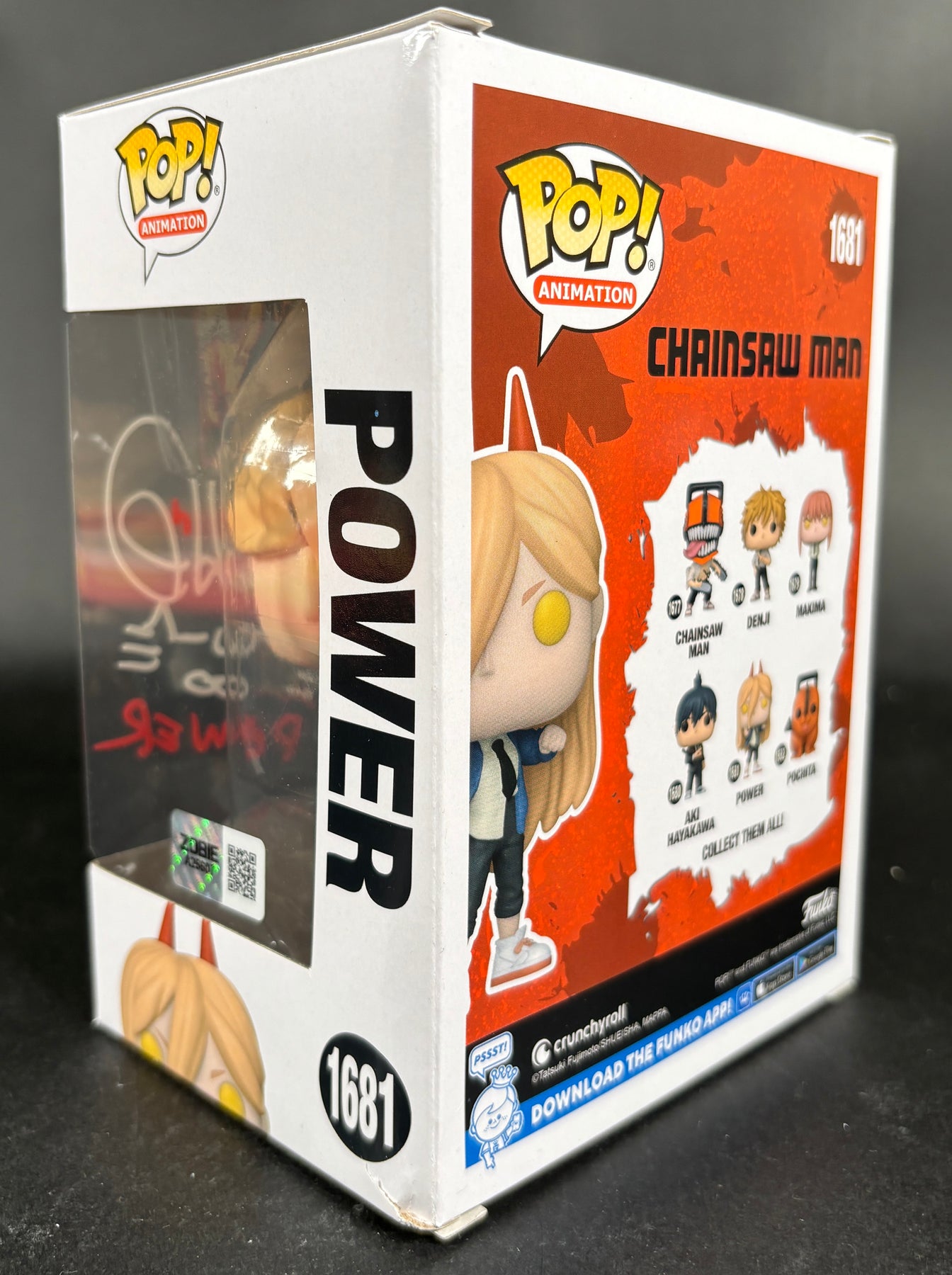 QC Sarah Wiedenheft Signed Funko Pop Chainsaw Man
