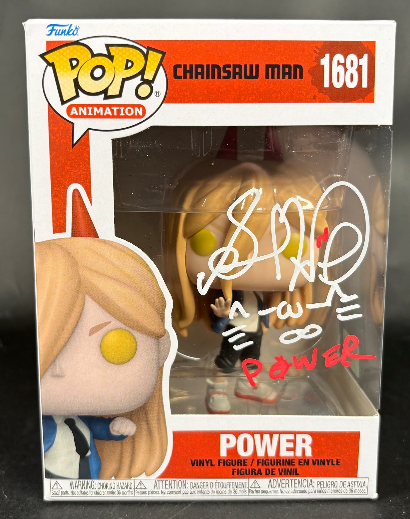 QC Sarah Wiedenheft Signed Funko Pop Chainsaw Man