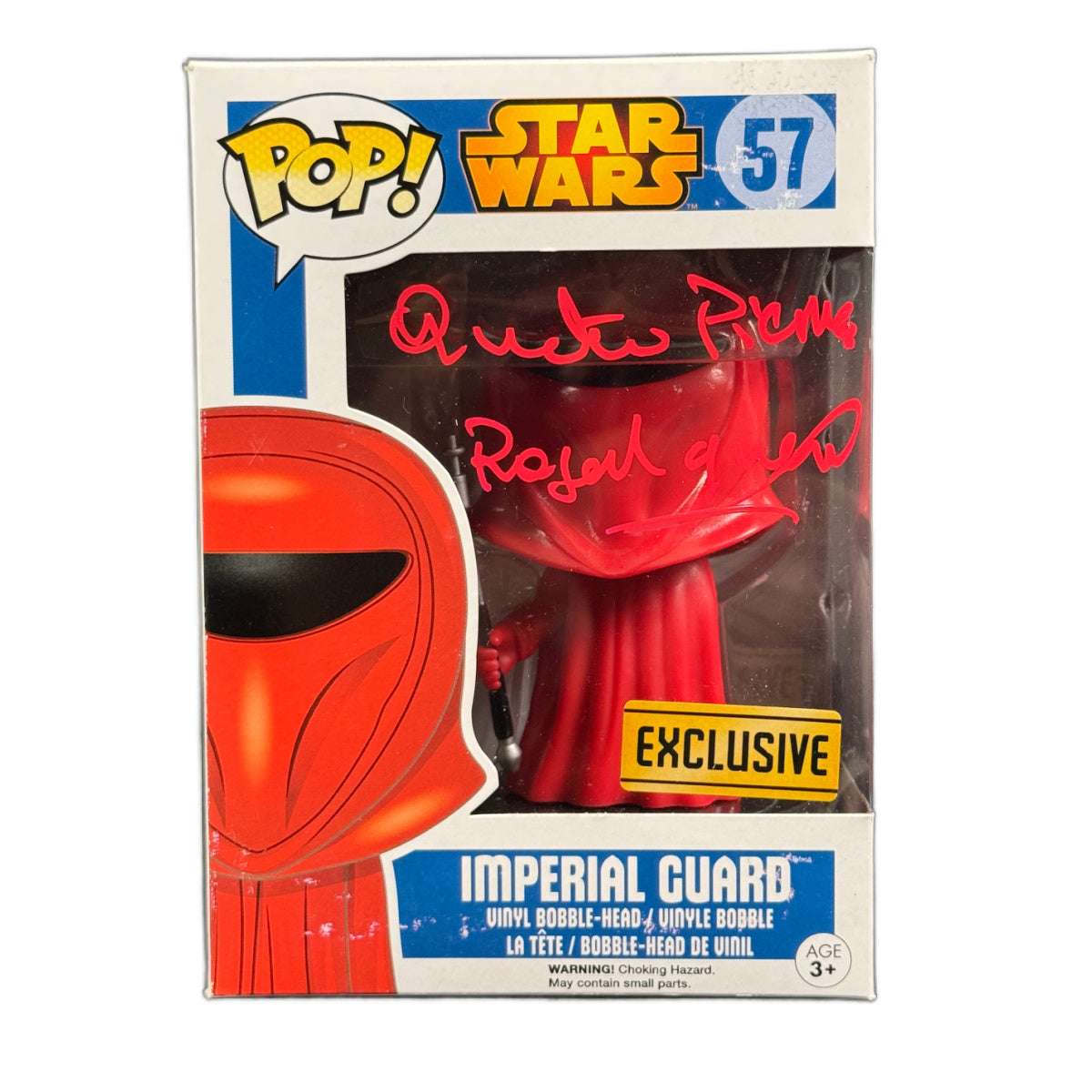 QUENTIN PIERRE SIGNED FUNKO POP Imperial Guard #57 AUTOGRAPHED BAS COA