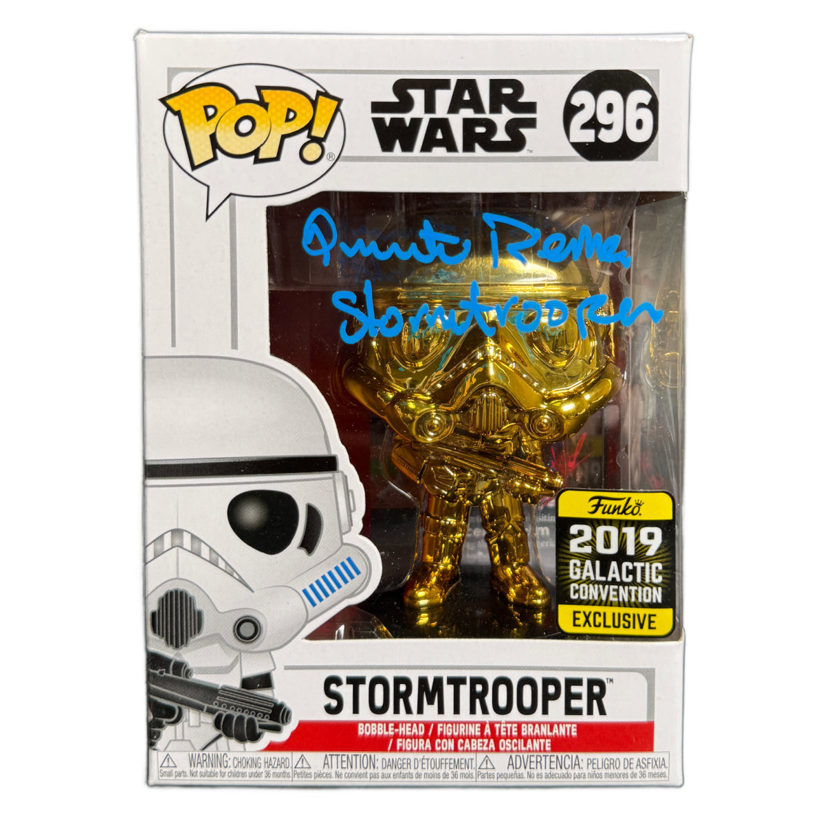 QUENTIN PIERRE SIGNED FUNKO POP STORMTROOPER AUTOGRAPHED JSA COA