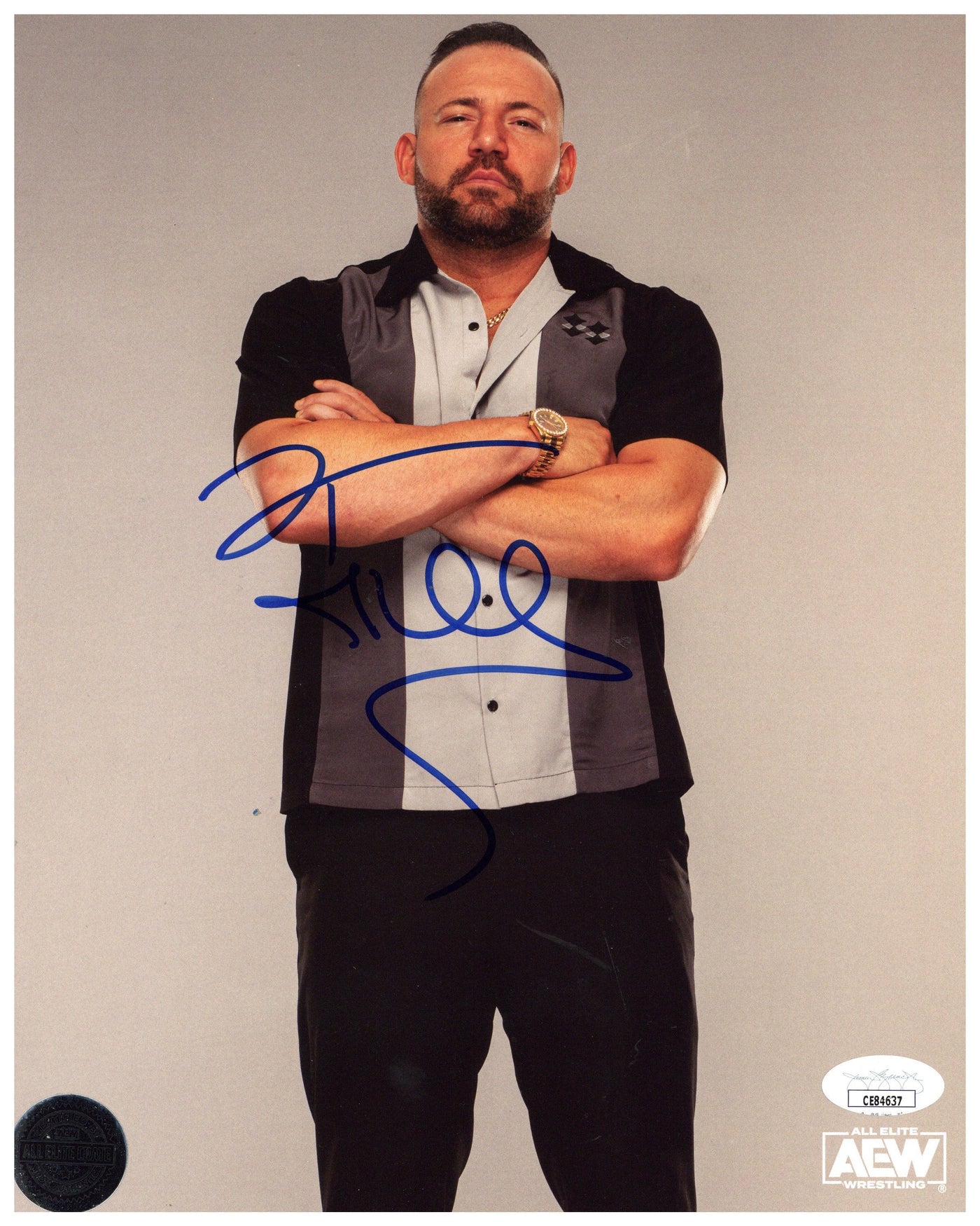 Q. T. Marshall Signed 8x10 Photo AEW Pro Wrestling Autographed JSA COA