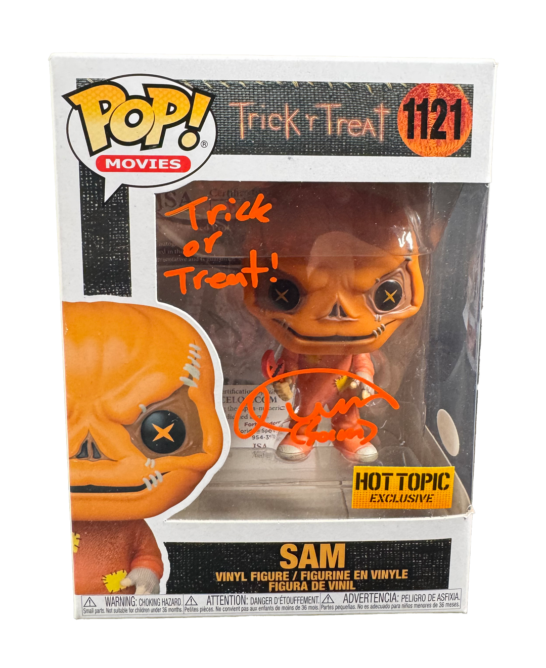 Quinn Lord Signed Funko POP Trick r Treat Sam HT Autographed JSA
