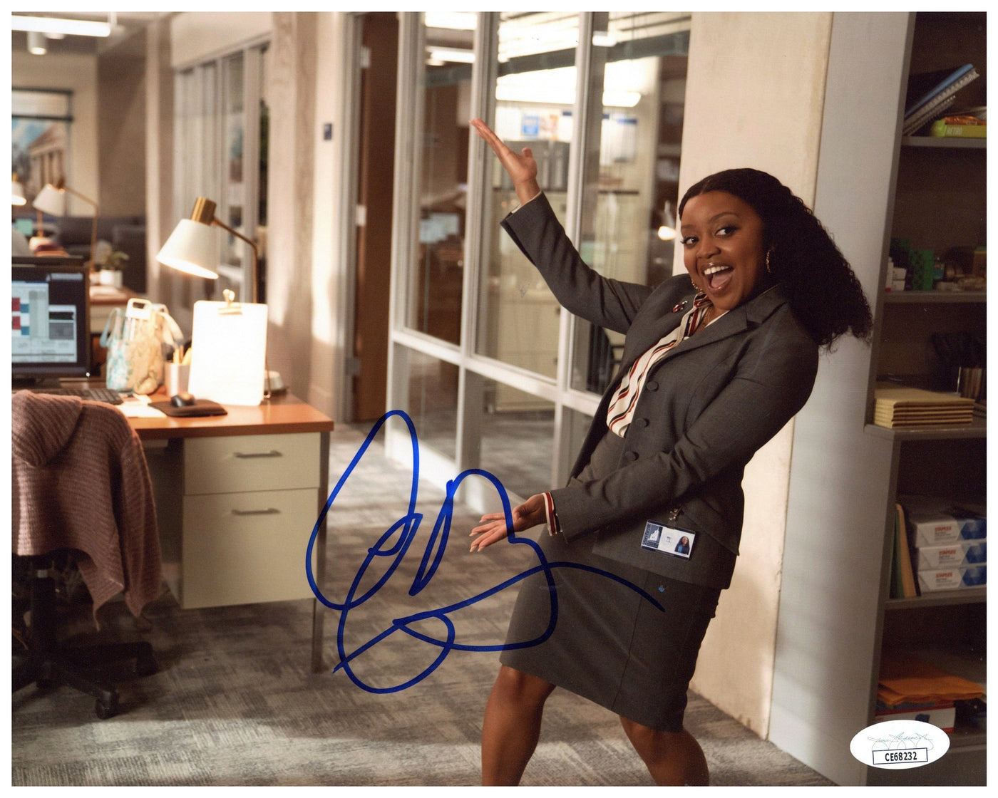 Quinta Brunson Signed 8x10 Photo Abbott Elementary Autographed JSA COA 3
