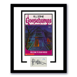 Image of R.L. STINE Signed 11x14 Framed Cut Goosebumps Dead House Autographed ACOA