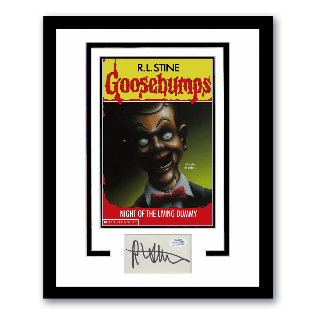 R.L. STINE Signed 11x14 Framed Cut Goosebumps Night of the Living Dumm –  Zobie Productions, image size:1080x1080