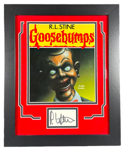 Image of R.L. Stine Signed 11x14 Framed Cut Goosebumps Night of the Living Dummy ACOA