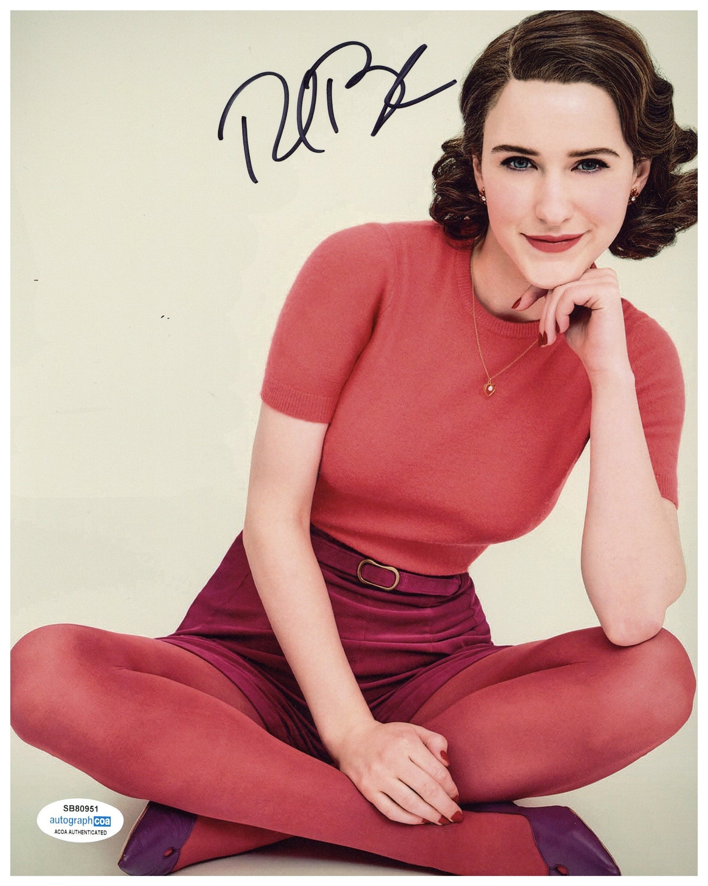 Rachel Brosnahan Signed 8x10 Photo The Marvelous Mrs. Maisel Autographed ACOA 4