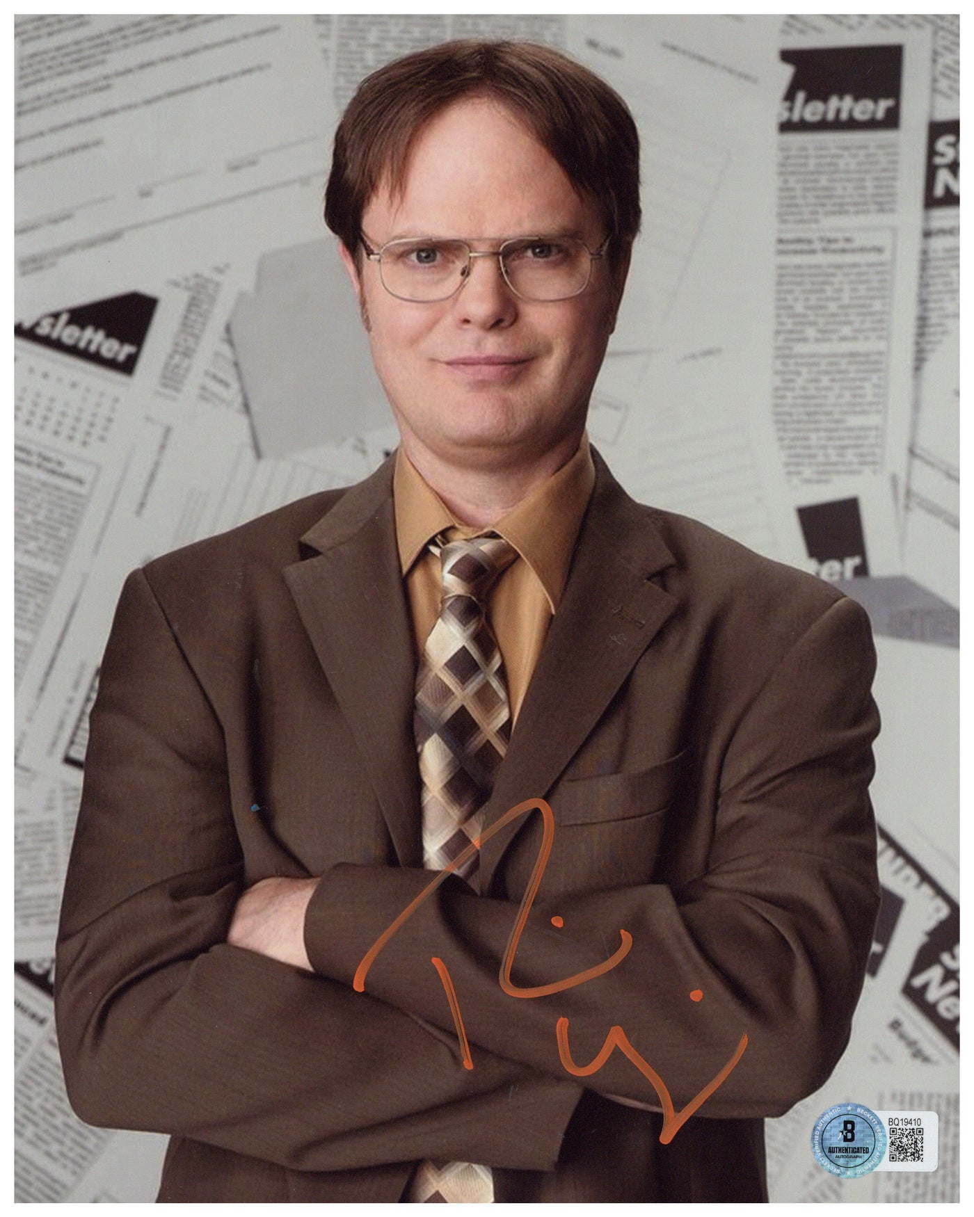 Rainn Wilson Signed 8x10 Photo The Office Dwight Schrute Autographed BAS COA 2