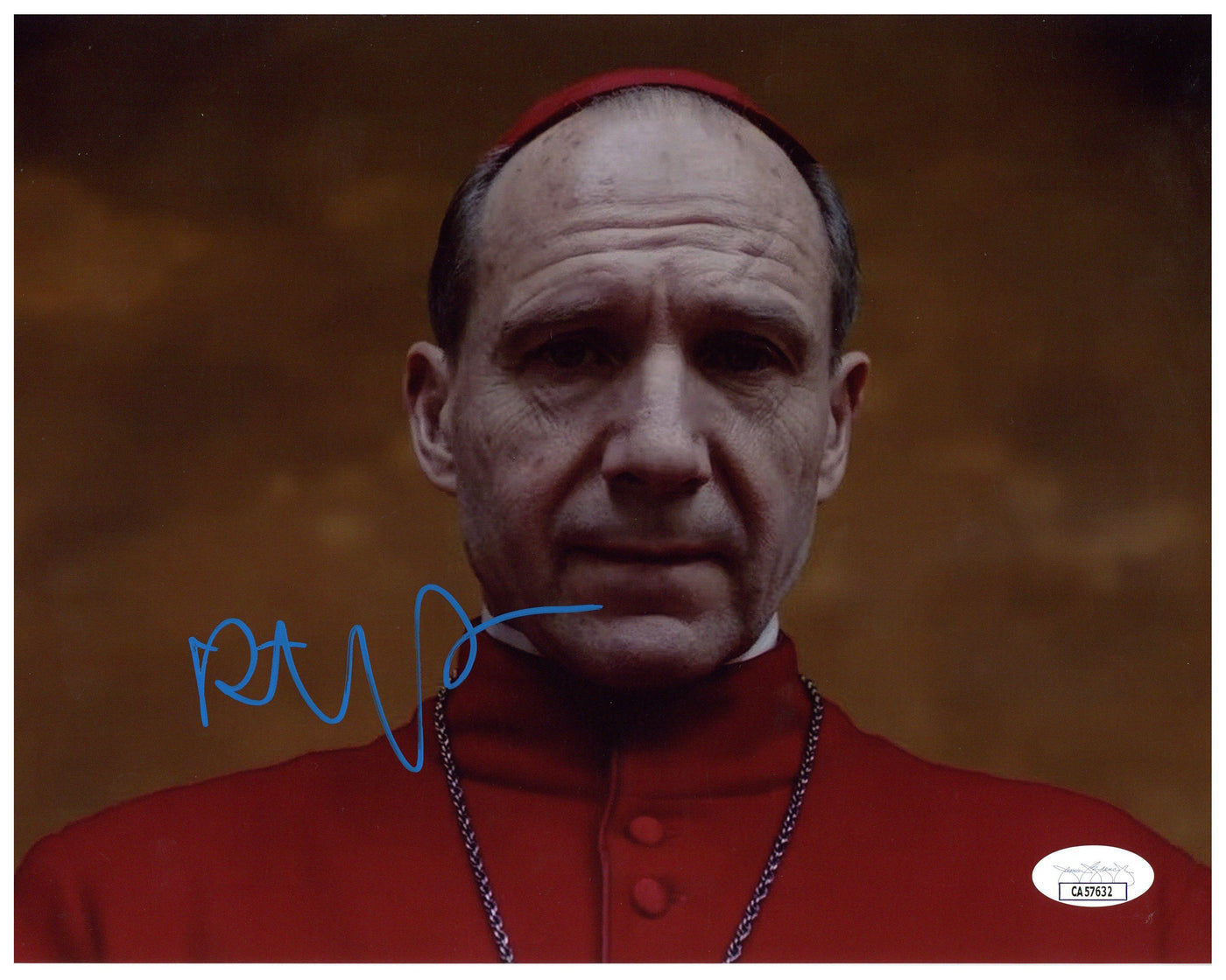 Ralph Fiennes Signed 8x10 Photo Conclave Cardinal Lawrence Autographed JSA COA