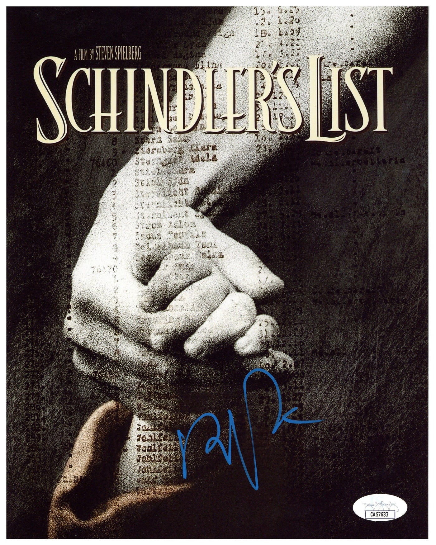 Ralph Fiennes Signed 8x10 Photo Schindler's List Amon Göth Autographed JSA COA 2