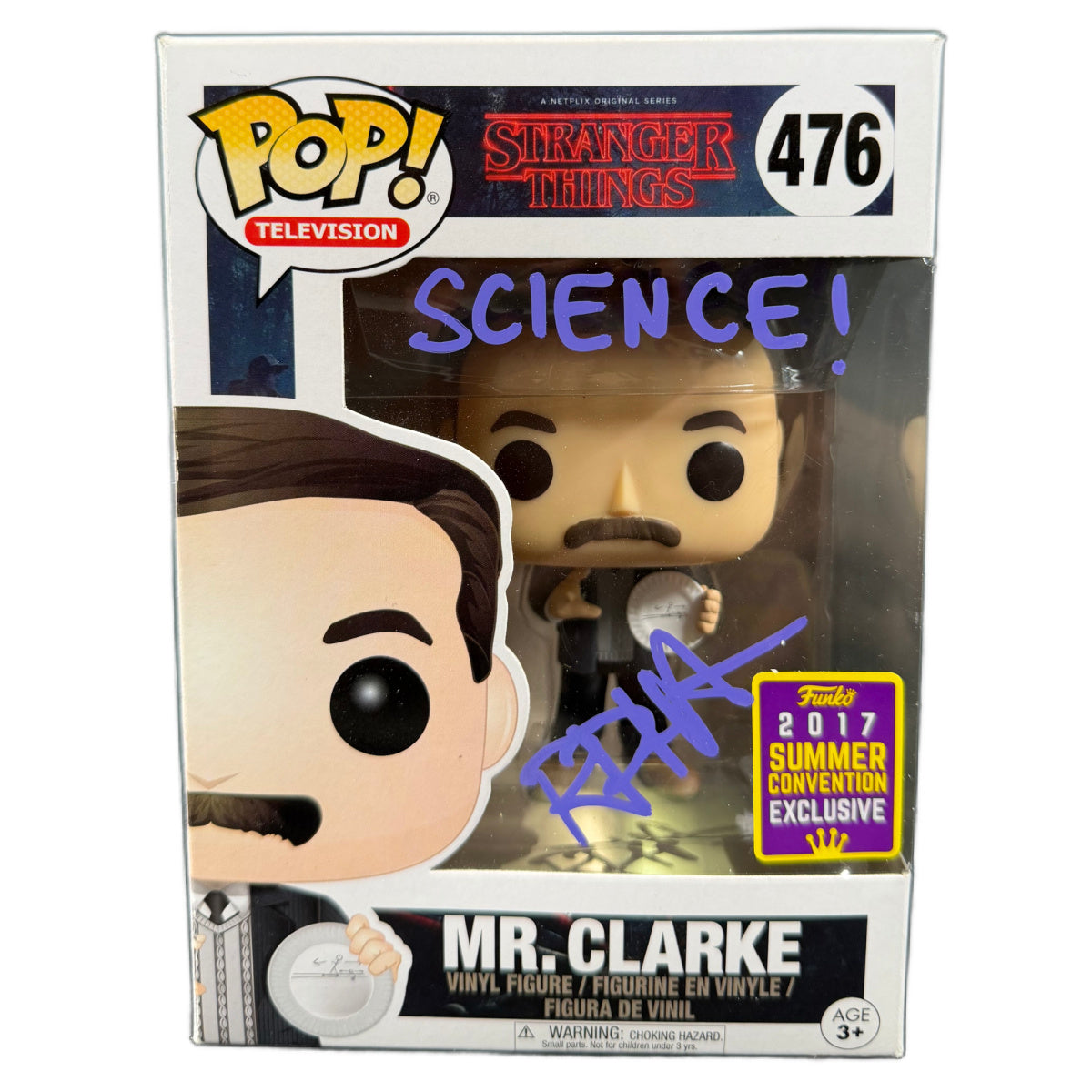 Randy Havens Signed Funko POP Stranger Things Mr. Clarke Autographed JSA COA