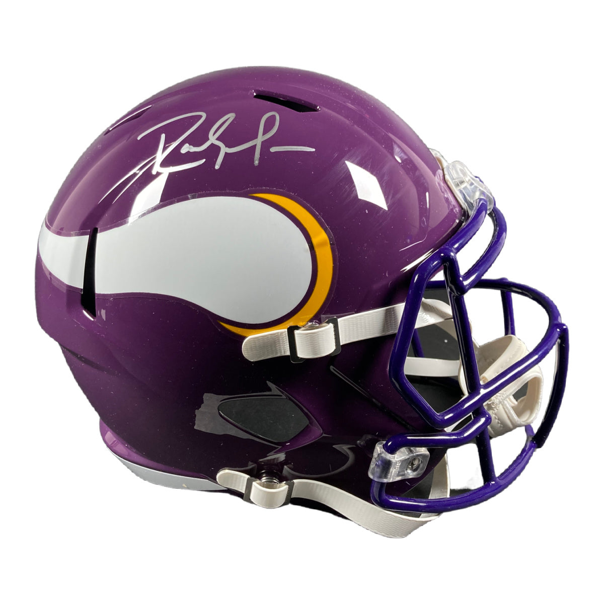 Randy Moss Signed Minnesota Vikings FS Full Size Helmet Rep - BAS COA