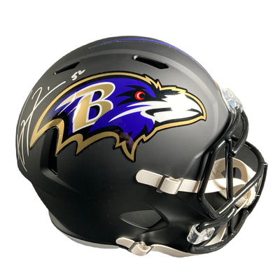 Ray Lewis Signed FS Baltimore Ravens Helmet Autographed BAS COA Flat