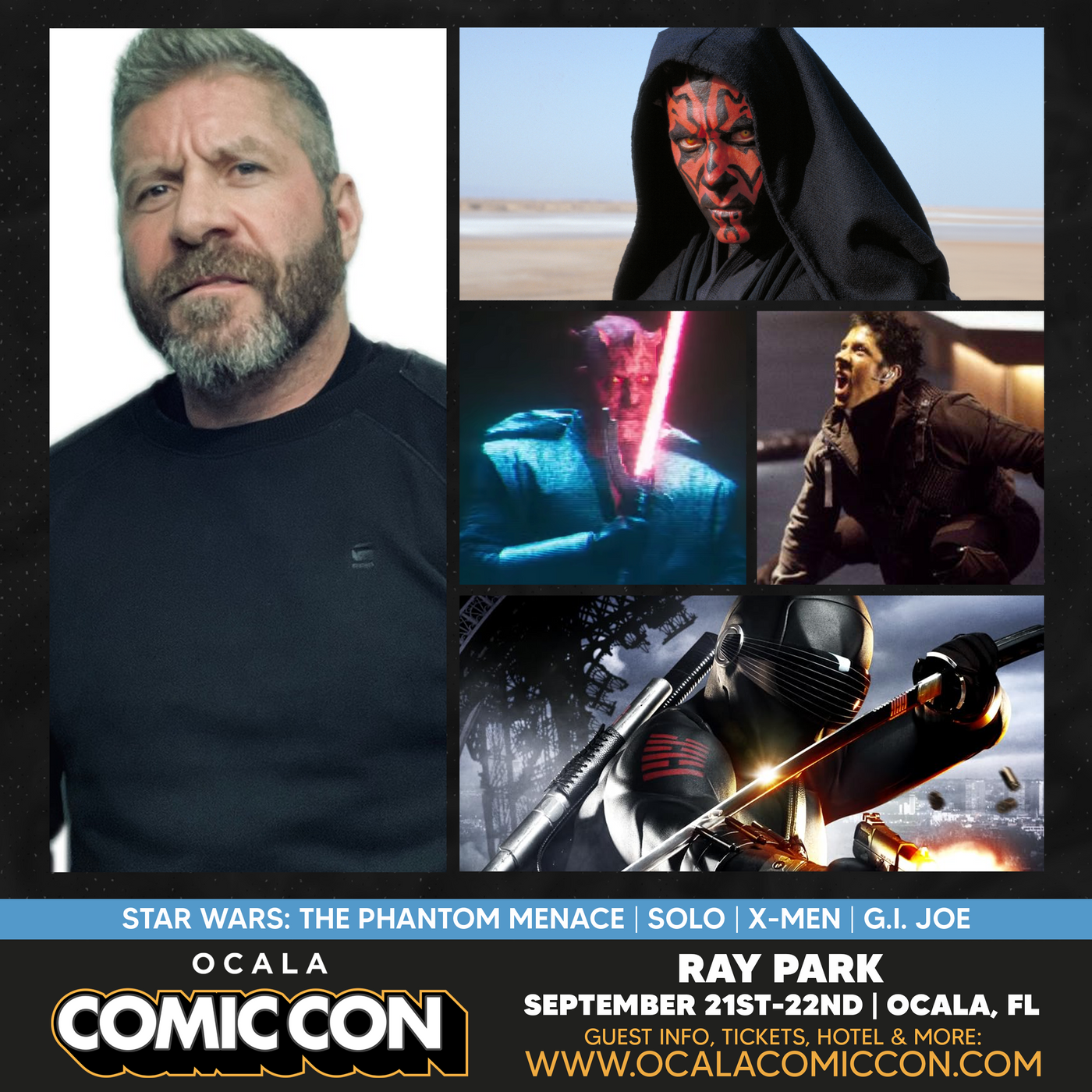 Ray Park Official Autograph Mail-In Service - Ocala Comic Con 2024