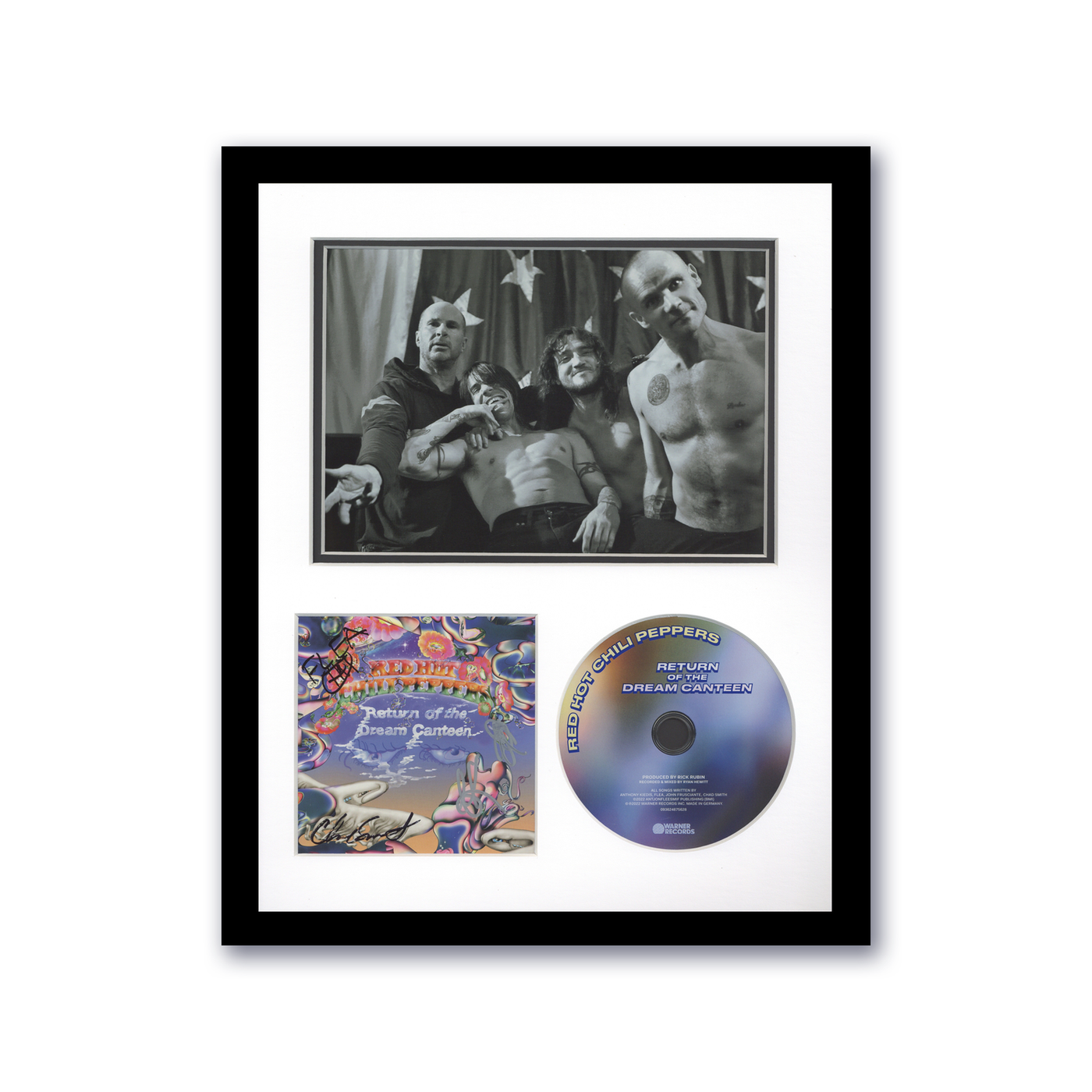 Red Hot Chili Peppers Signed 11x14 Framed CD Return of the Dream Canteen ACOA 5