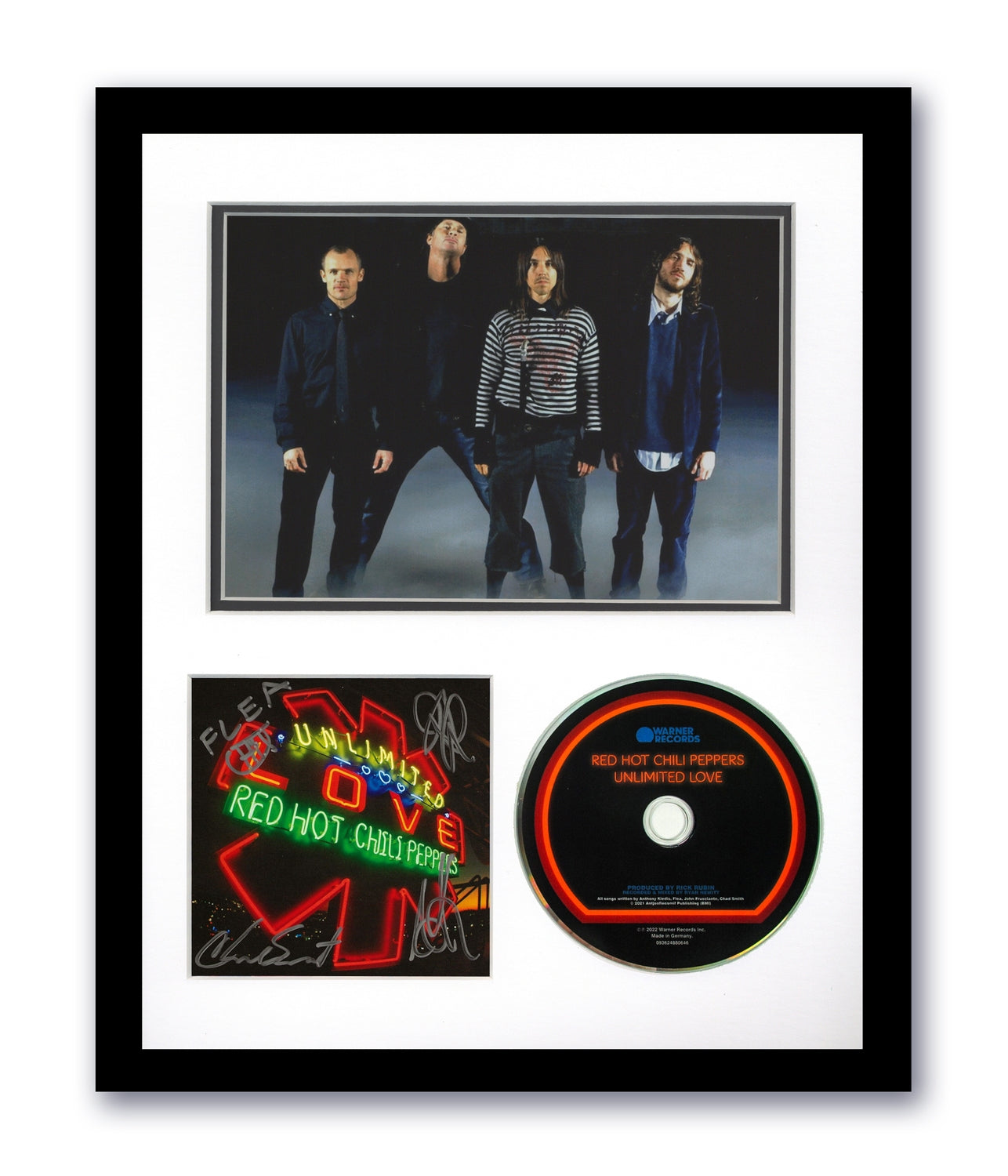Red Hot Chili Peppers Signed 11x14 Framed CD Unlimited Love Autographed ACOA 2