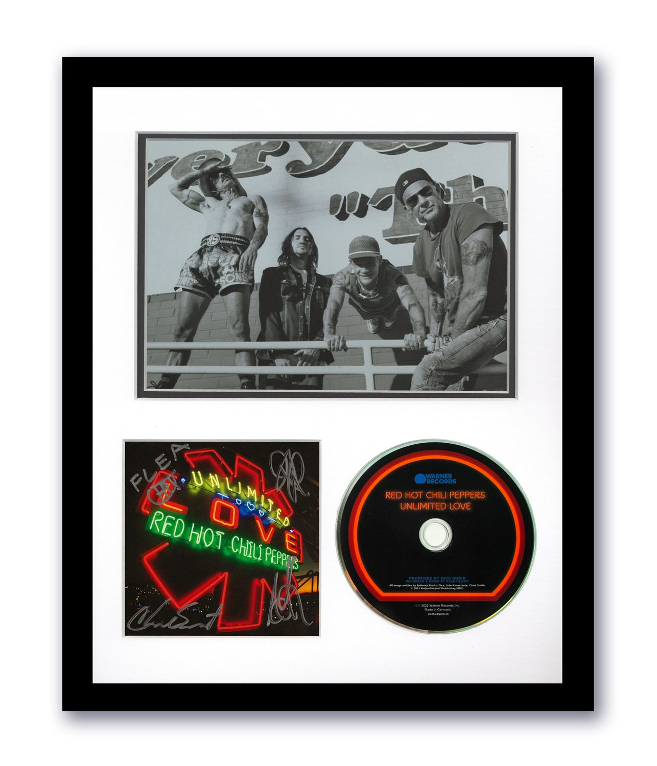 Red Hot Chili Peppers Signed 11x14 Framed CD Unlimited Love Autographed ACOA 3