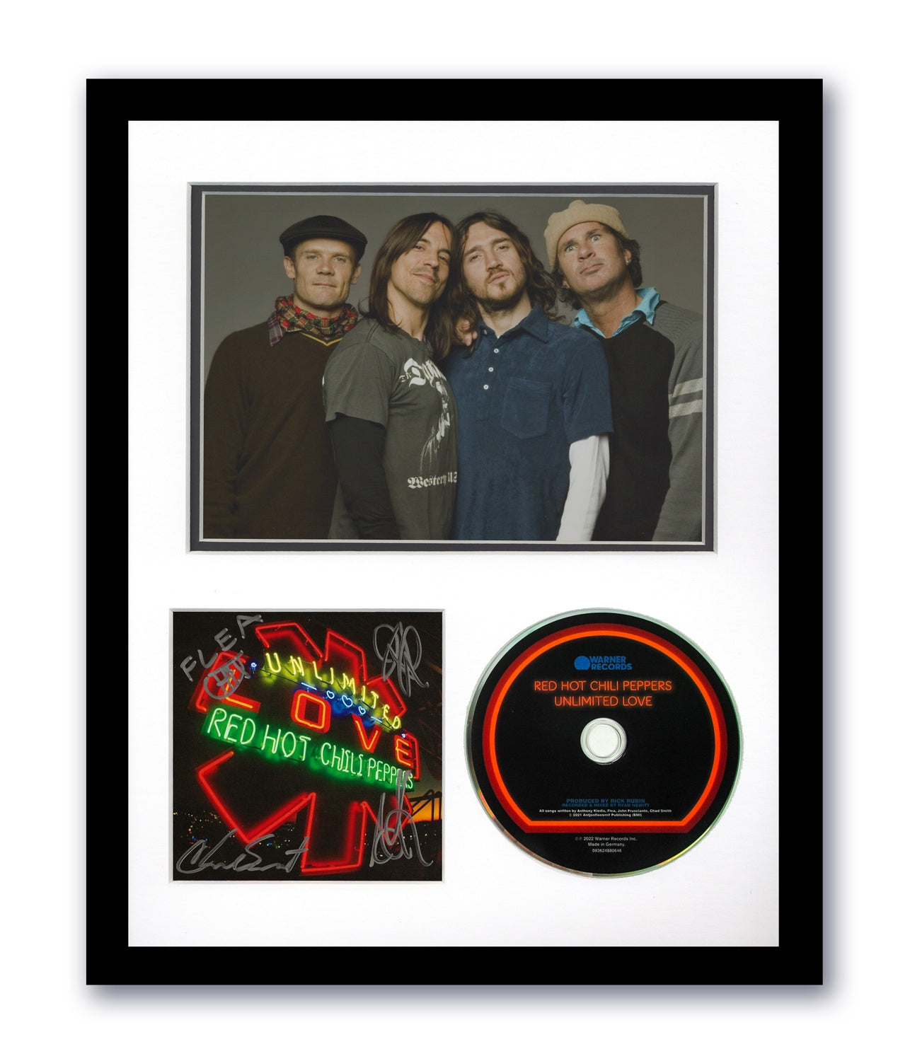 Red Hot Chili Peppers Signed 11x14 Framed CD Unlimited Love Autographed ACOA 4