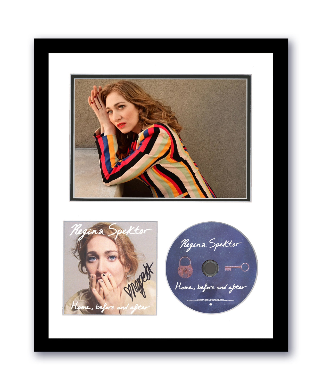 Regina Spektor Signed 11x14 Framed CD Home, before and after Autographed ACOA 2