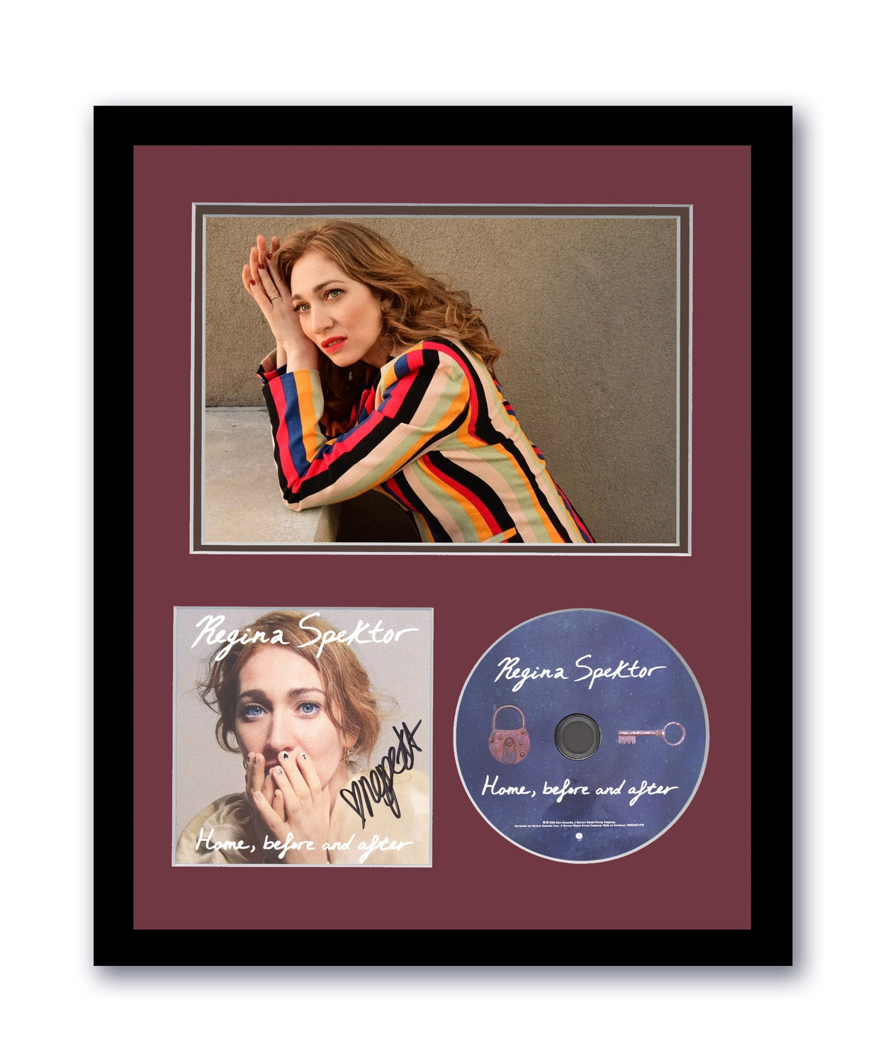 Regina Spektor Signed 11x14 Framed CD Home, before and after Autographed ACOA 6