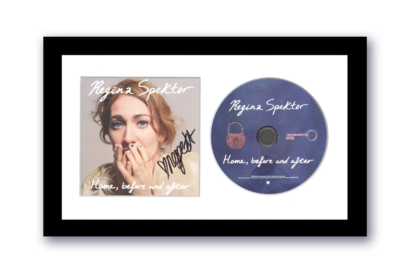 Regina Spektor Signed 7x12 Framed CD Home before and after Autographed ACOA #2