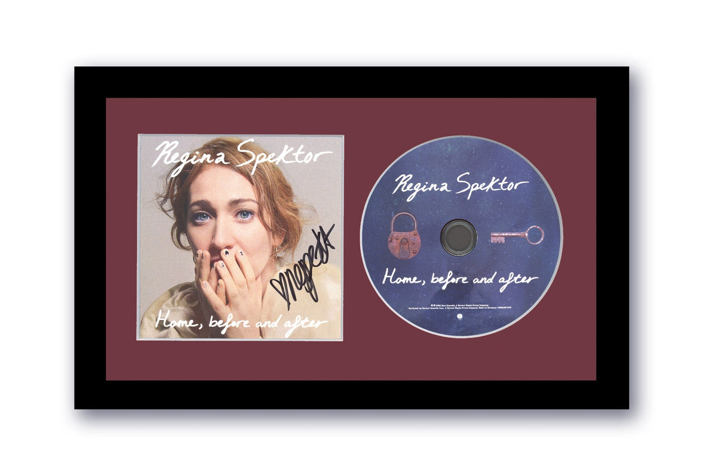 Regina Spektor Signed 7x12 Framed CD Home before and after Autographed ACOA #3