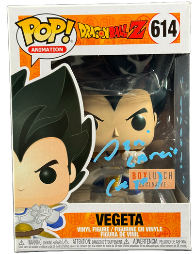 René García Signed Funko Pop Dragon Ball Z Vegeta Latin American Dub JSA COA