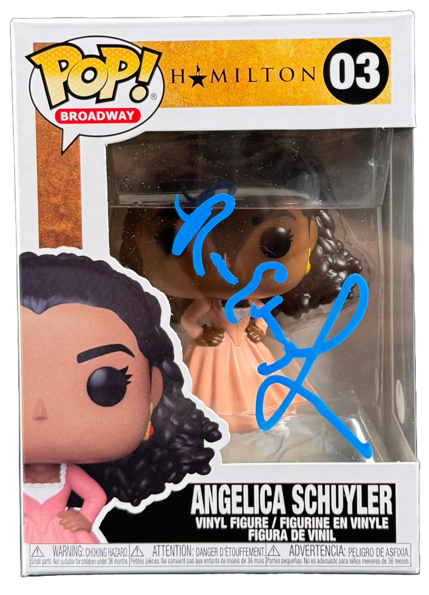 Renée Elise Goldsberry "Angelica Schuyler" Signed Funko Pop #03 Hamilton Autographed JSA COA