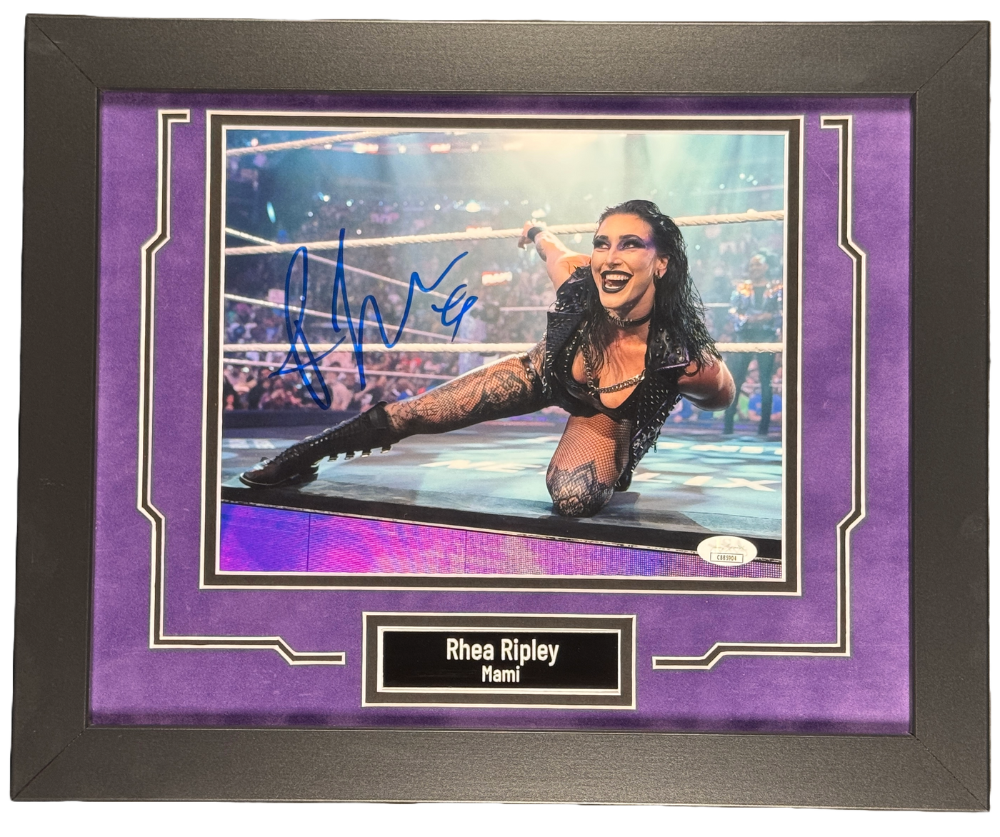 Rhea Ripley Signed & Custom Framed 8x10 Photo WWE Autographed JSA 2