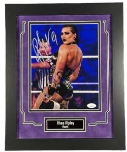 Image of Rhea Ripley Signed & Custom Framed 8x10 Photo WWE Autographed JSA 3